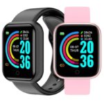 Relógio Smartwatch D20-Y68 Preto e Rosa