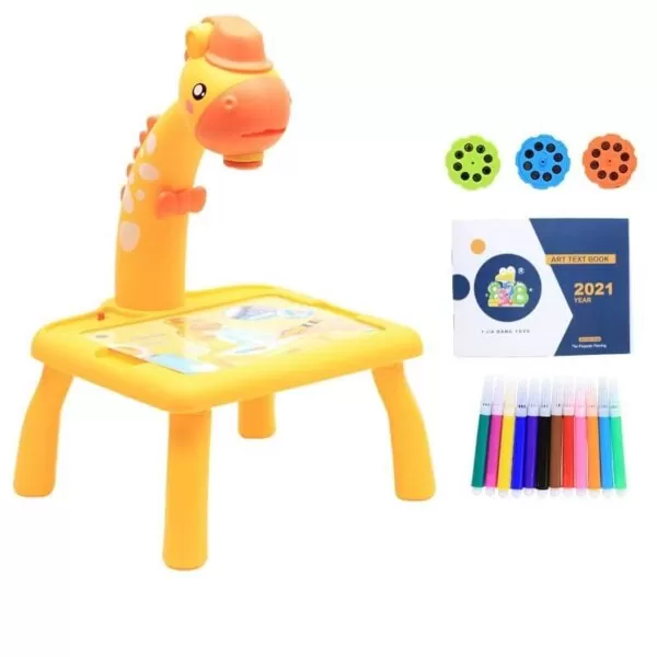 Mesa De Desenho Infantil Girafa Amarela