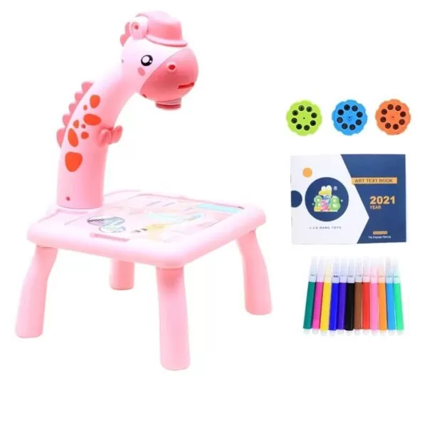 Mesa De Desenho Infantil Girafa Rosa