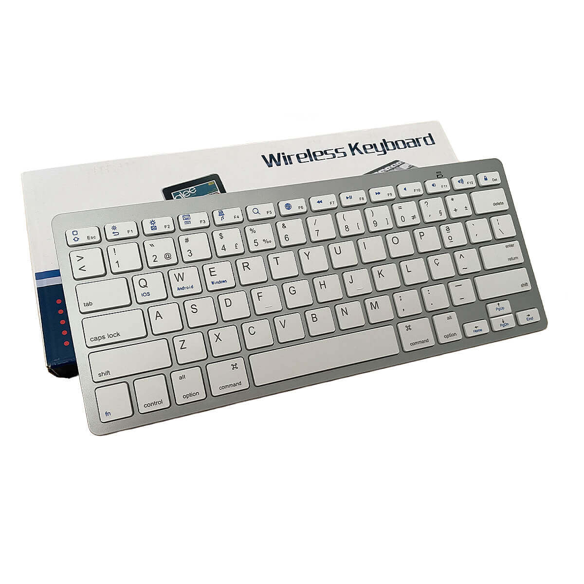 Teclado-Slim-05-Otz Teclado Super Slim Bluetooth Wireless Padrão Português Com Ç - Imagem 1